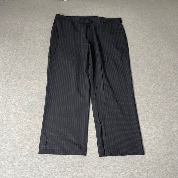 Perry Ellis Portfolio Men’s Vintage Black PinStripe Dress Pants 40x30 - Picture 8 of 12